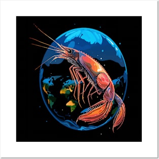 Blue Shrimp Earth Day Posters and Art